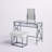 Kayli Glass and Metal Makeup Vanity Set with Stool-1761520980