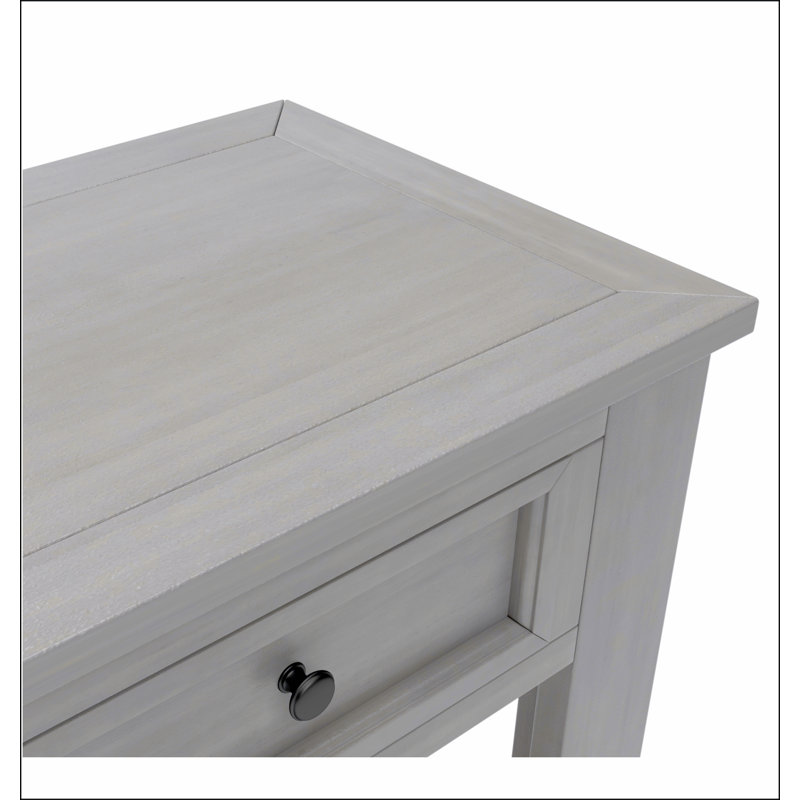 Console / canapé avec tiroirs de rangement et tablette inférieure pour le vestibule, Gris délavé