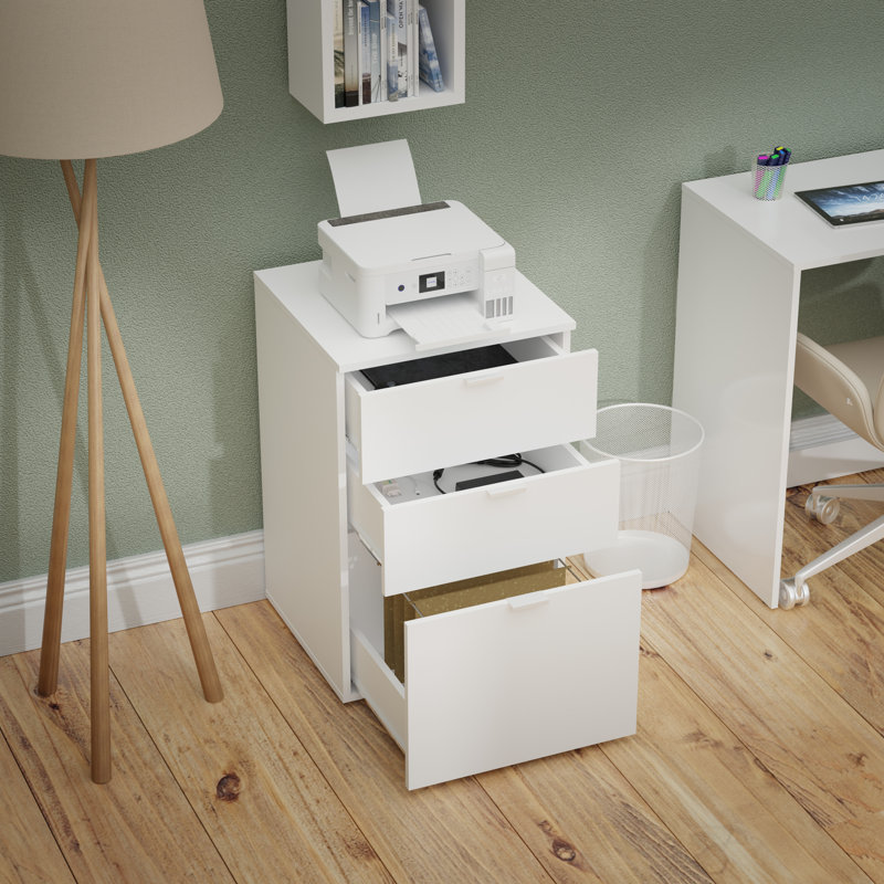 Honor 2-Piece Set Of 3-Drawer Filing Cabinets For Office Or Home Use