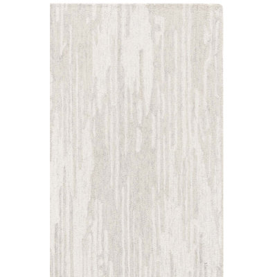 Ebony 925 Hand Tufted Wool/Cotton Abstract Rug in Grey/Ivory