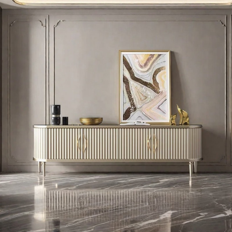 Light luxury high-end design sense TV cabinet, 78.74''