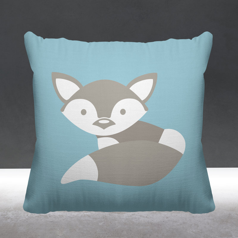 Coussin , H 19 po x l 19 po, Bleu pastel, Carré