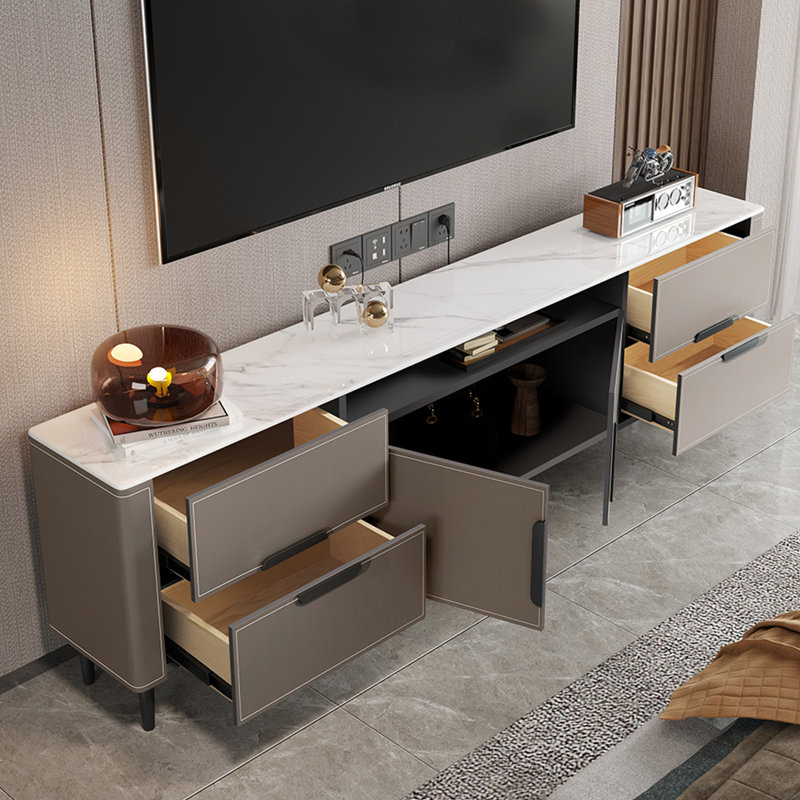 Meuble télé en pierre frittée de style américain, L 70,87 po