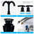 Modern Widespread Bathroom Faucet, 2 Handle, Matte Black, 3 Hole, 8-Inch, 360° Swivel Spout Sink Basin Faucet | Gift Idea