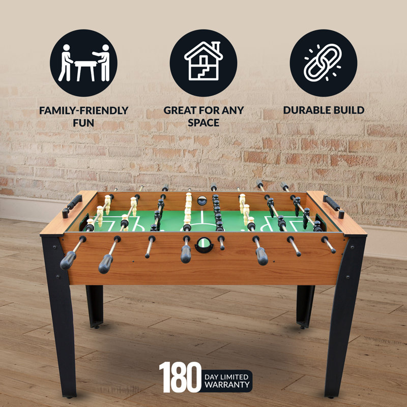 Hurricane 54'' Light Cherry MDF Foosball Table