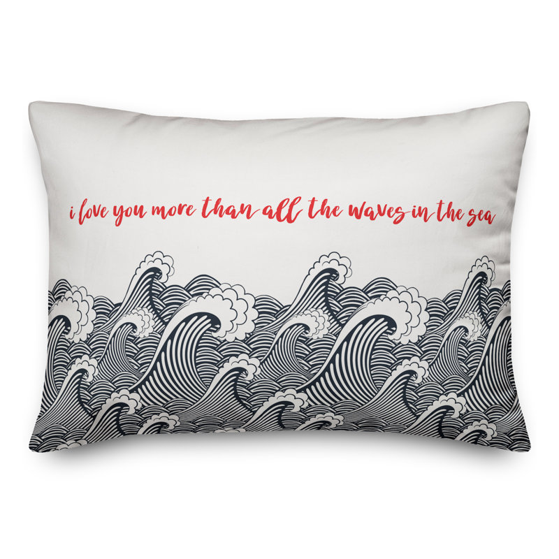  Coussin Nautical Waves, Polyester/ Bourre en polyester