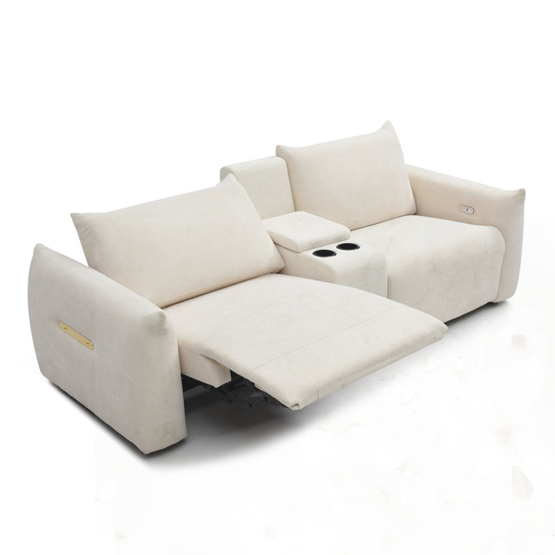 Ensemble de canapé inclinable électrique, Beige