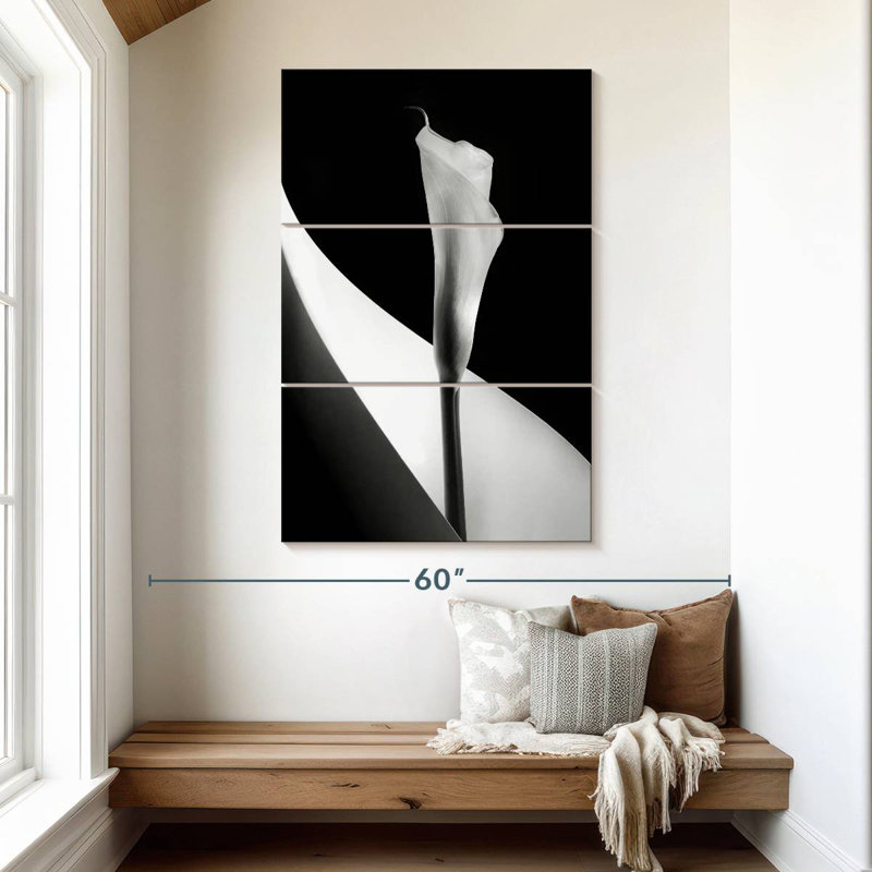 BW Calla Lily, H 50 po x l 32 po