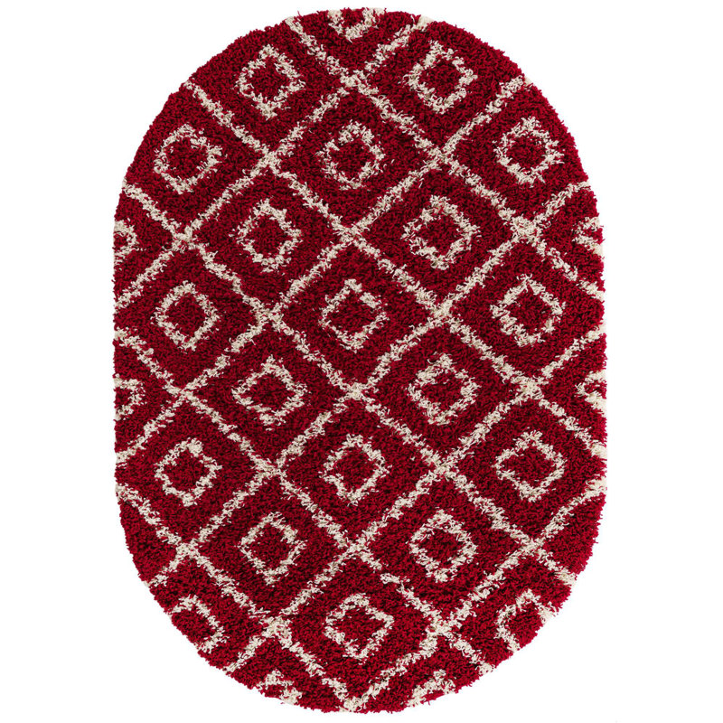 Assata Geometric Indoor Rug, Oval 4' x 6'