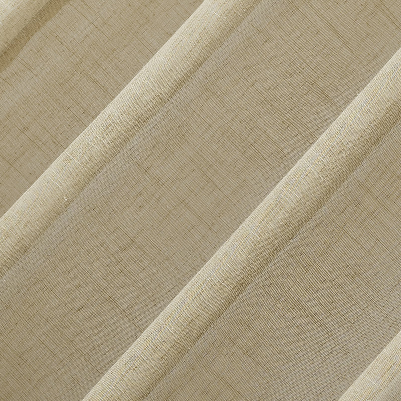 Panneau de rideau semi-diaphane avec œillets Yitzi, L 52 po x L 63 po, Kaki