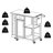 Kedwin Solid Wood Kitchen Cart