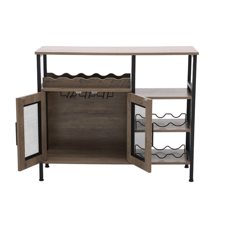 Wine Bottle & Glass Rack, Nature Wood