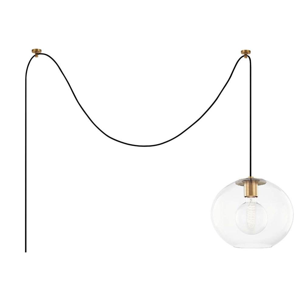 Margot Single Light Vanity Light, Aged Brass, 10.5" H x 12.25" W x 12.25" D