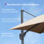 Hanselka 12' x 12' Square Double Top Cantilever TiltIng Umbrella With Base And 360°Rotation,Taupe-945681291