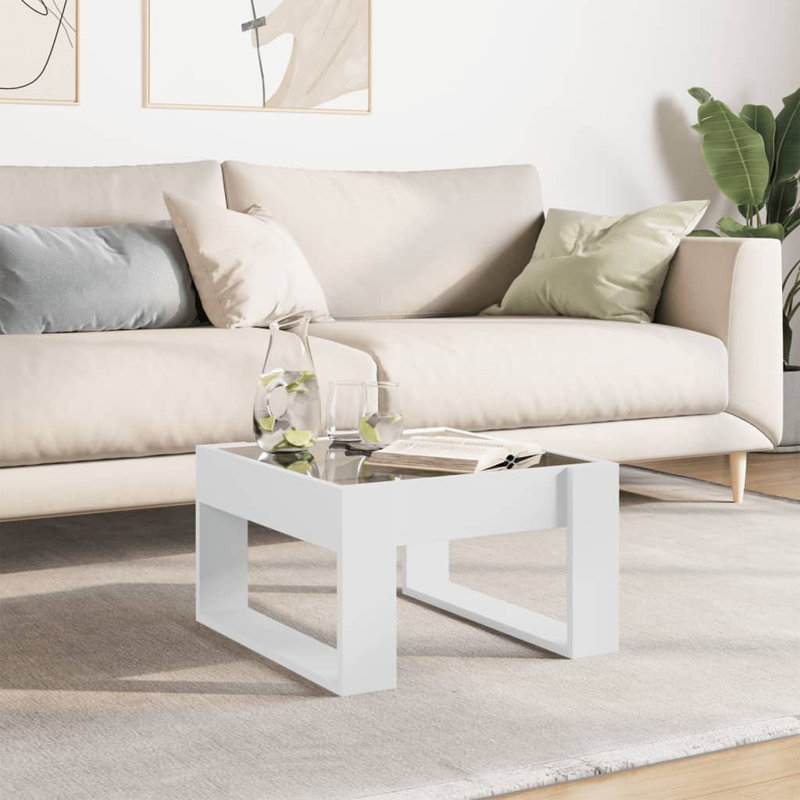 Cyndal Coffee Table, 30cm H x 50cm L x 53cm W, White