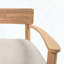 Ensemble de 2 fauteuils club en bois d'acacia avec coussin, dossier ergonomique et design élégant