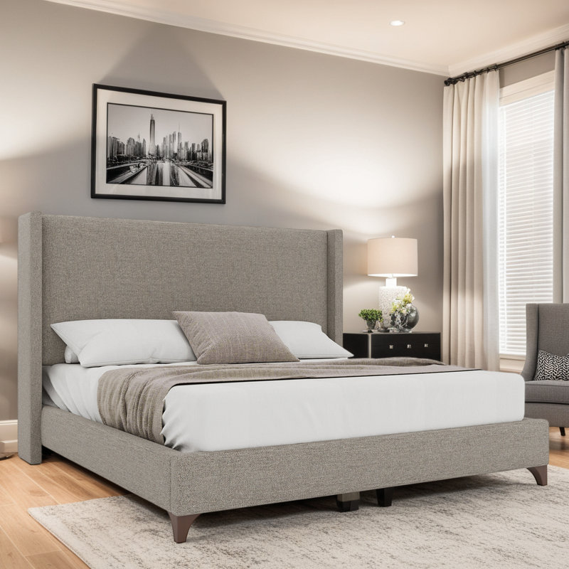 Miliyah Upholstered Bed, Grey Revolution®, Queen