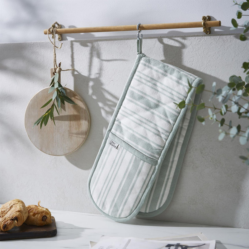 Ulster Weavers Sage Stripe Striped 100% Cotton Oven Glove
