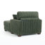 Canapé-lit rembourré en fausse fourrure vert avec porte-gobelet et coussins décoratifs (ensemble de 2)-1096340268-1103265009