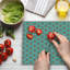 Planche à découper colorée Ambesonne, roses de grande taille, motif écume de mer, vert et rubis