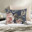 Ensembles de literie élégants à motif floral bleu marine, édredon en coton pour très grand lit, design