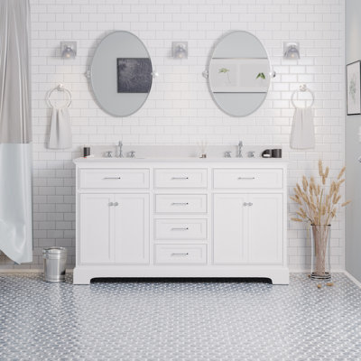 60'' Double Bathroom Vanity with Top