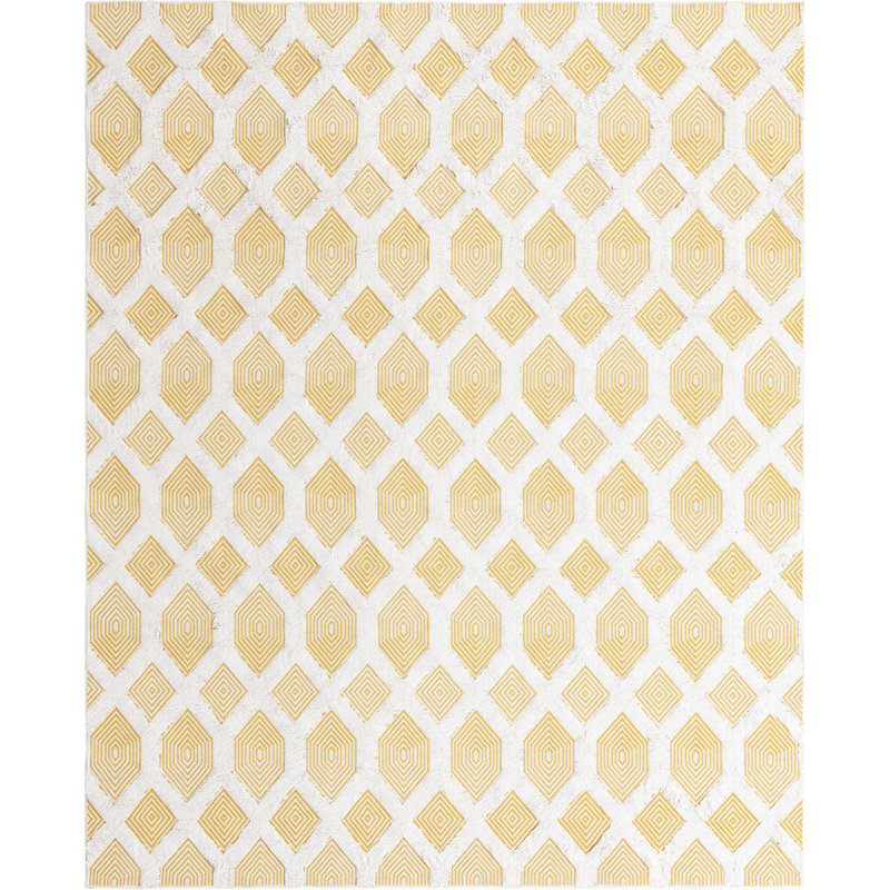 Tapis contemporain Jordalier couleur soleil, Tapis de couloir 2 pi 3 po x 6 pi