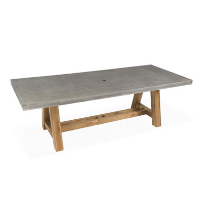 Bridge 39"x94" Dining Table W/ Brushed Grey Base