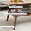 Table basse moderne Mid-Century: table basse 100% bois massif - Conception de rangement à 2 niveaux - Tables basses pratiques pour le salon, appartement, assemblage facile (noyer, 47,24 po)-2071268117-2071268118