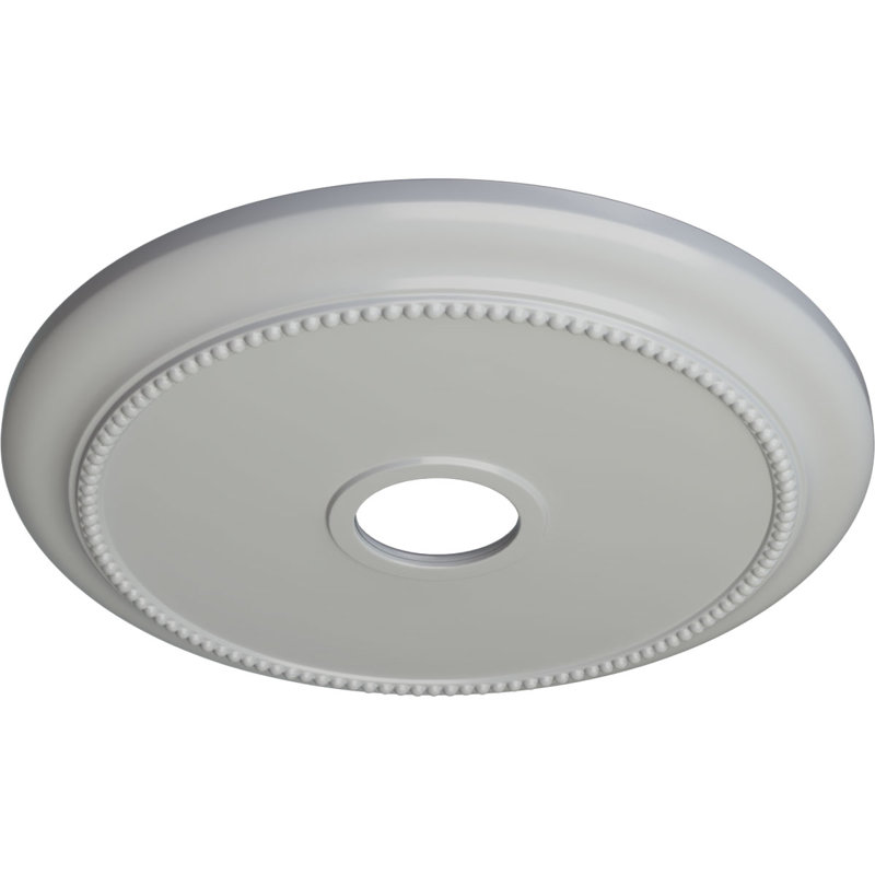 Endurathane Crendon Ceiling Medallion, 24 1/8"OD x 4 3/8"ID x 2 1/4"P (Fits Canopies up to 4 3/8"), Hand-Painted Frost Finish