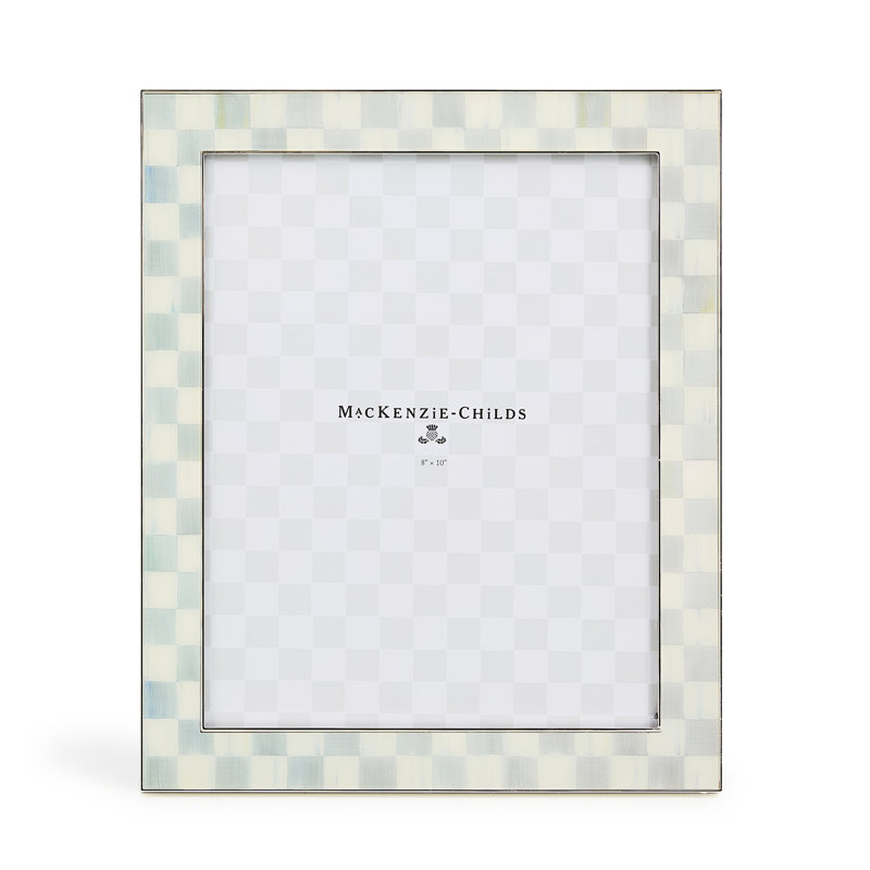 Sterling Check Silver Plated Frame, Silver/Gray/White, 8" W x 10" H