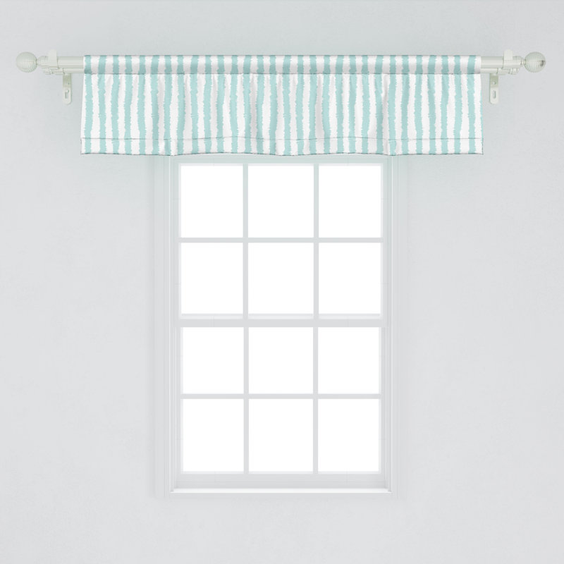 Cantonnière Ambesonne Aqua, L 54 po x L 12 po