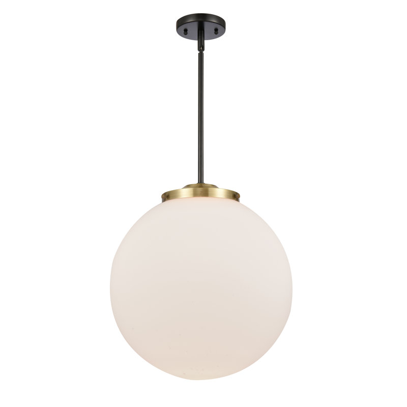 Luminaire suspendu sphère 1 lumière Frederick, Laiton antique noir