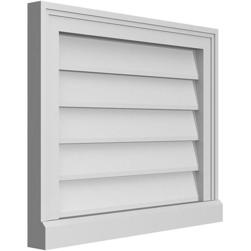 Cadre de seuil Brickmould, brun clair apprêté, H 18 po x l 22 po x P 2 po