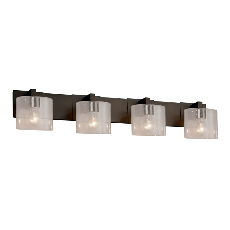 Barre d'éclairage de salle de bain 4 lumières à intensité variable Barnsdale, E26, Bronze foncé