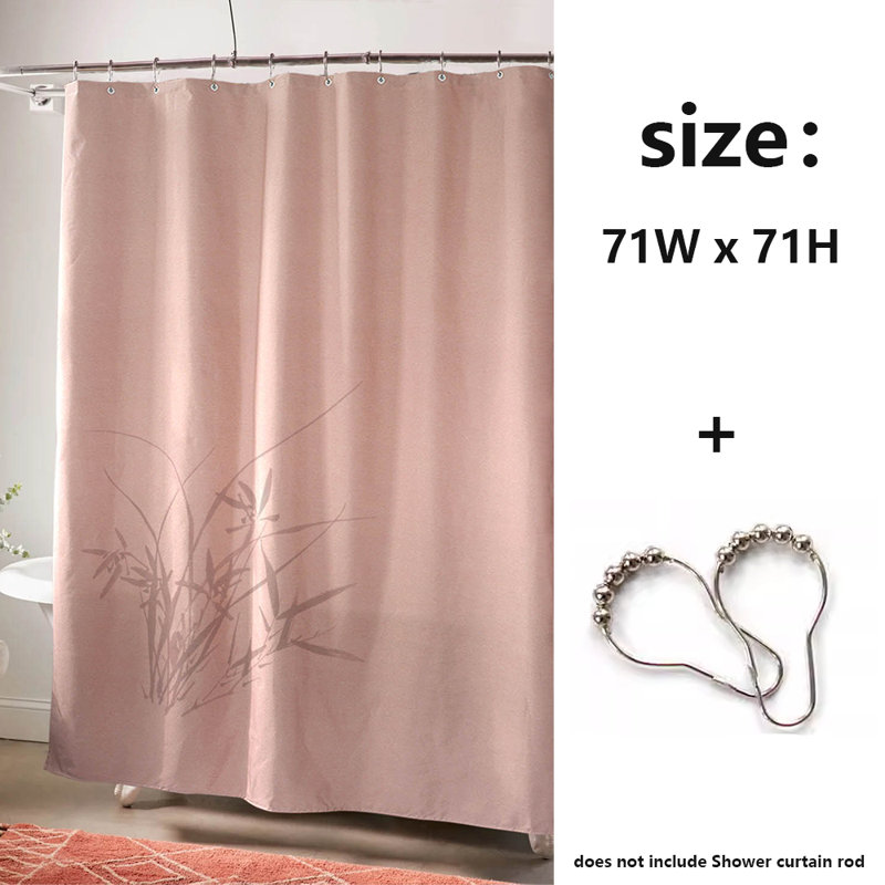 Polyester Shower Curtain, Pink