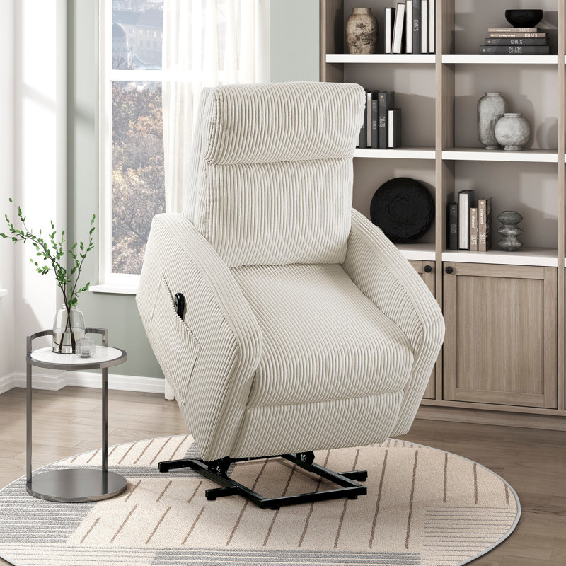 Fauteuil inclinable électrique contemporain, Beige