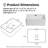 Los Flexi Modern Rectangular Vessel Sink with Overflow – White Ceramic Above Counter Basin for Smaller Bathrooms-114142083