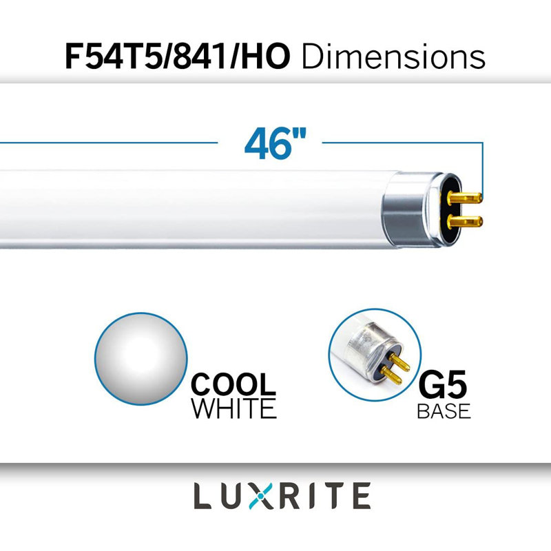 Ensemble de 30 tubes fluorescents T5 54 watts 46 pouces 4100K blanc froid 4200 lumens G5