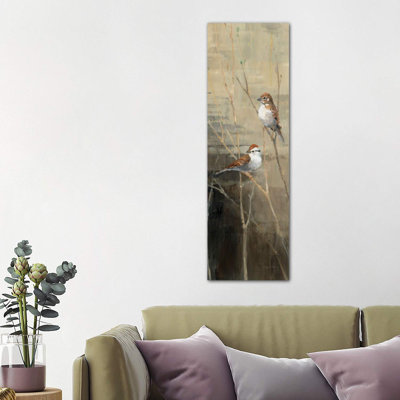«Sparrows at Dusk II» par Avery Tillmon - reproduction d'art panoramique