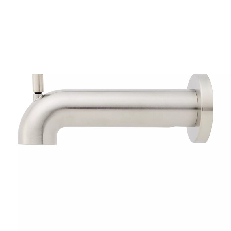 Bec de baignoire à inverseur intégré 6-7 / 8 po Lexia, Nickel brossé