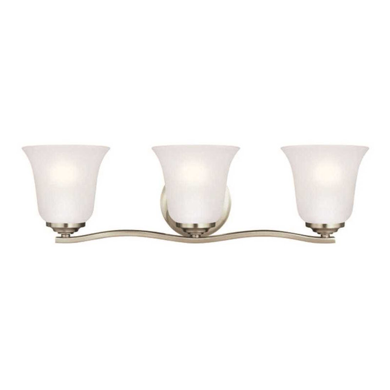 9D49CAA58C77443D91DCC29547B2B881 Emmons 100 Watts Three Light Bath Sconces Brushed NICKEL, No, Brushed Nickel