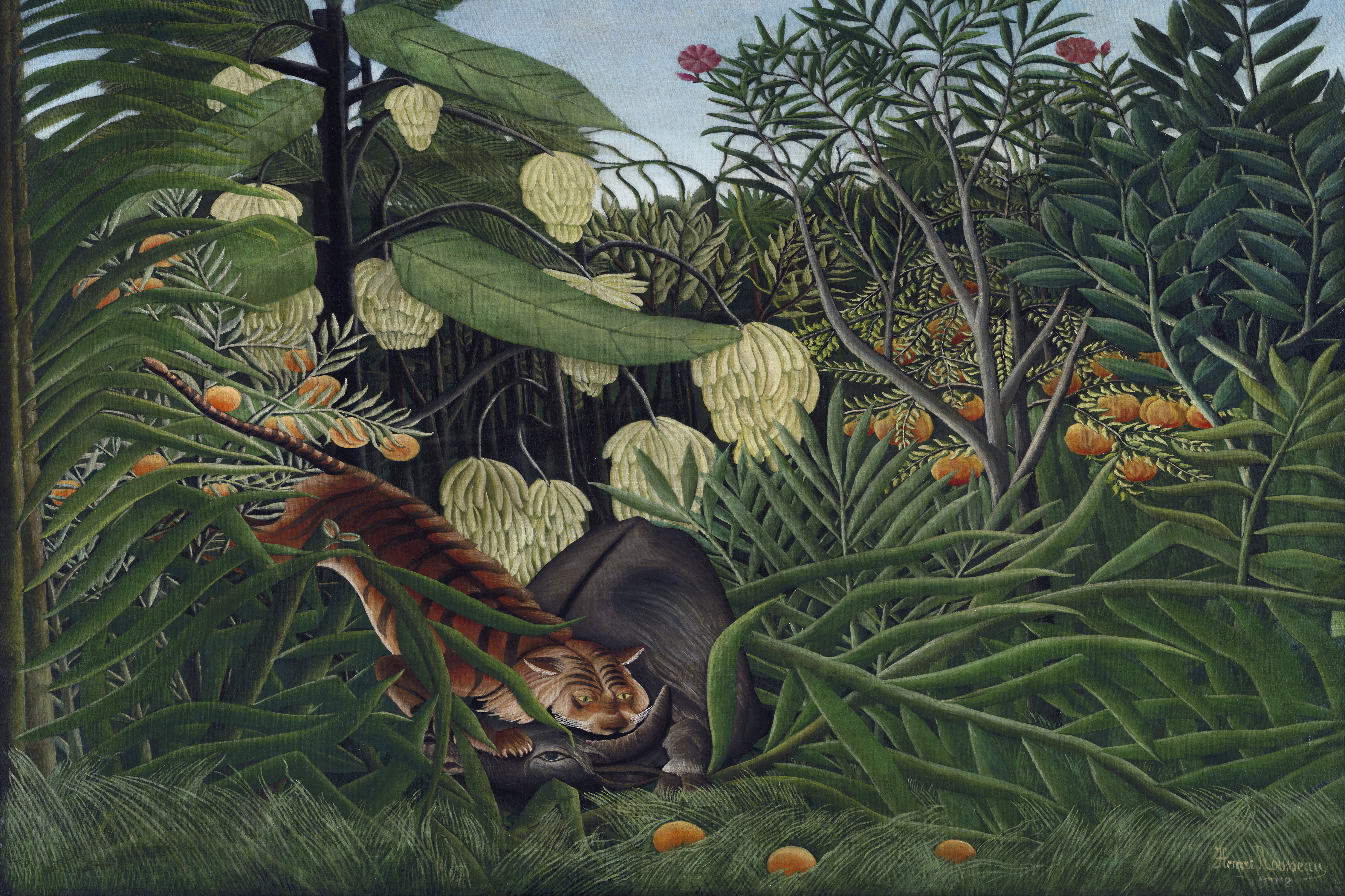 Bay Isle Home Rousseau's Jungle I On Canvas by Henri Rousseau Print