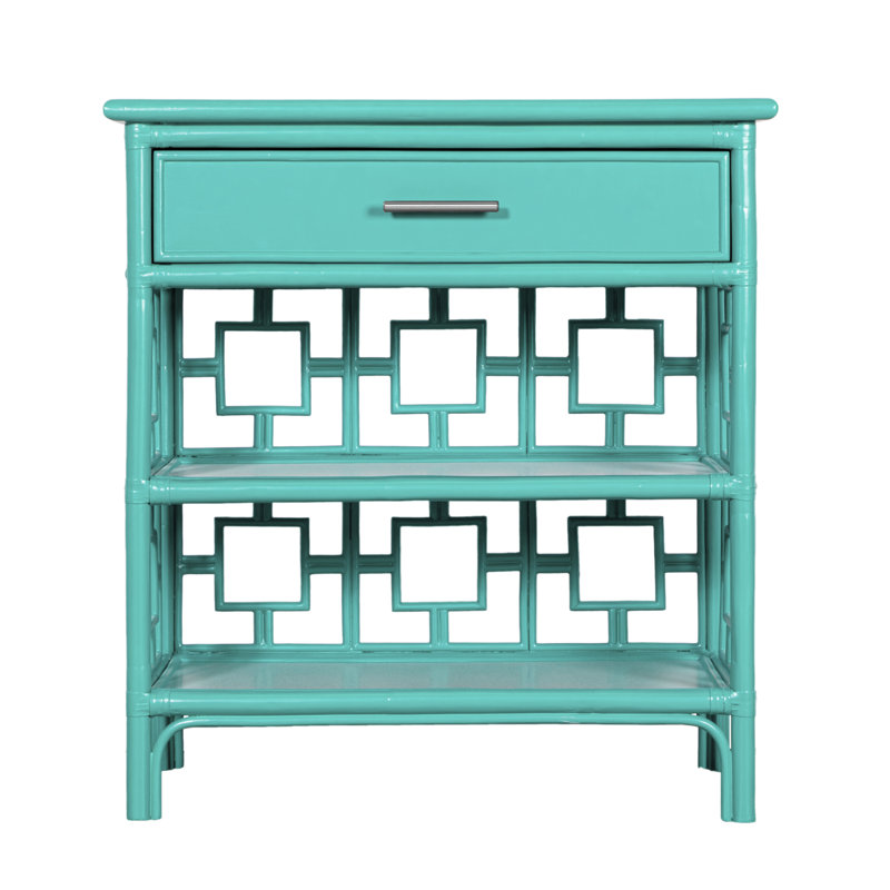 Sobe End Table with Storage, Blue