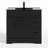 Breonica 36" Single Bathroom Vanity With Black Sink Top, Faucet And Drain, Hand Painted-201275962