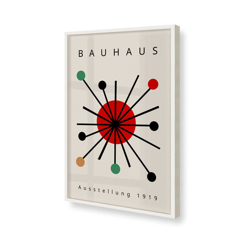 Éclat audacieux du Bauhaus, Cadre simple blanc opaque, H 17 po x l 13 po