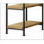 Bureaux, conception ouverte industrielle en chêne doré avec 4 tablettes de rangement | Bois aggloméré + métal | Gain de place