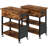 Daymien End Table Set with Storage and Built-In Outlets