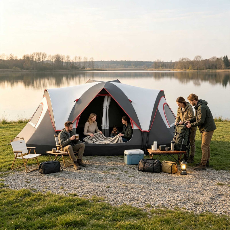 6 Person Tent, Grey