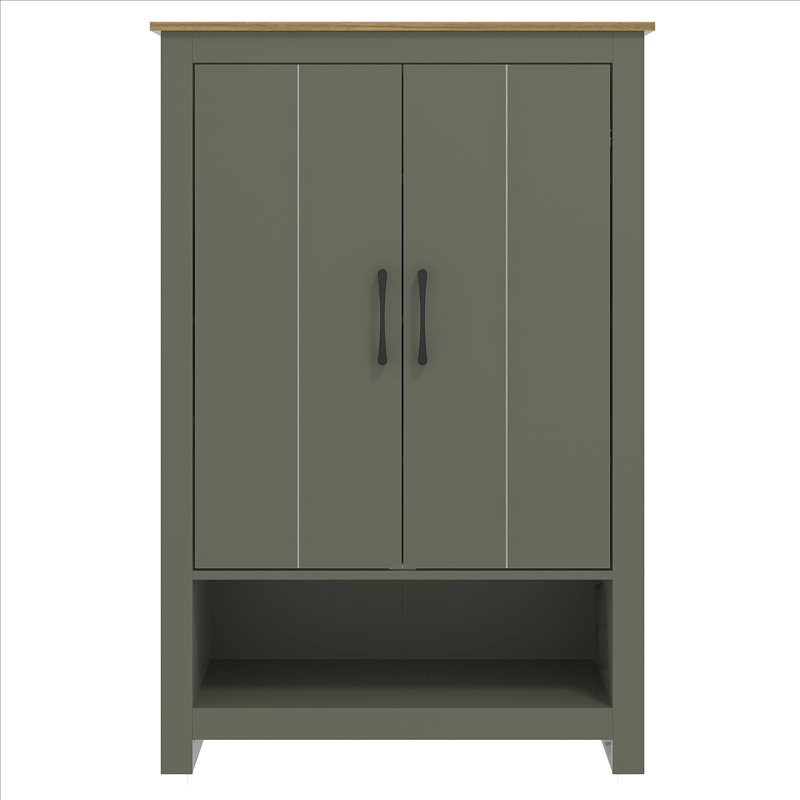 Limestone 3ft Shoe Cabinet, Kale Green